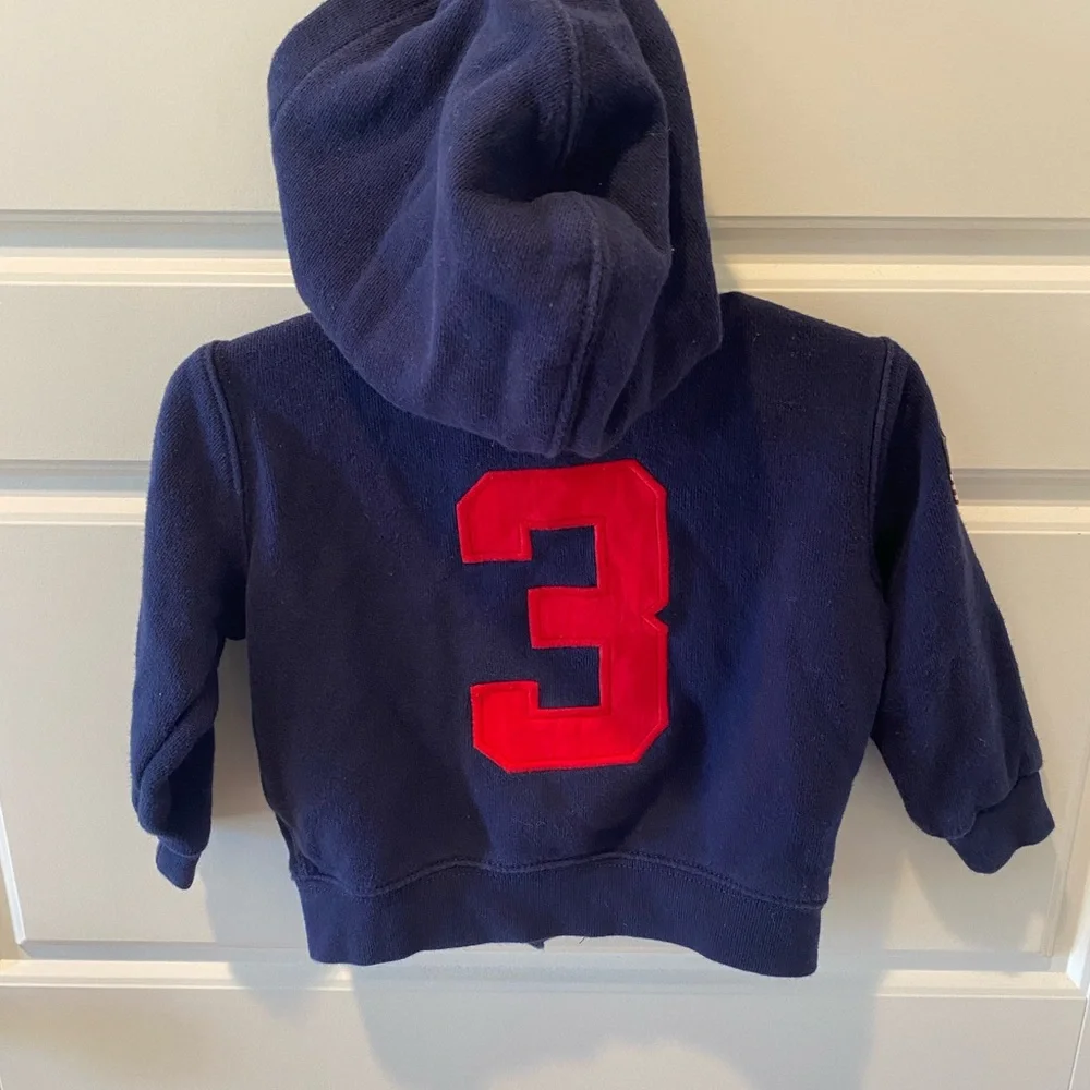 Ralph Lauren Navy Zip Up Hoodie